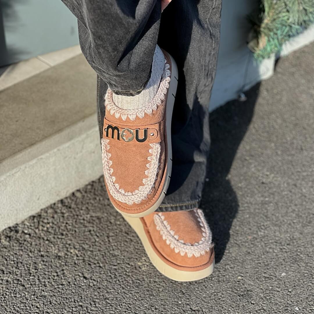 OF - MOU Bounce clog metal logo pink brown