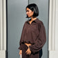 OF - Hinnominate Maglia a polo in viscosa marrone