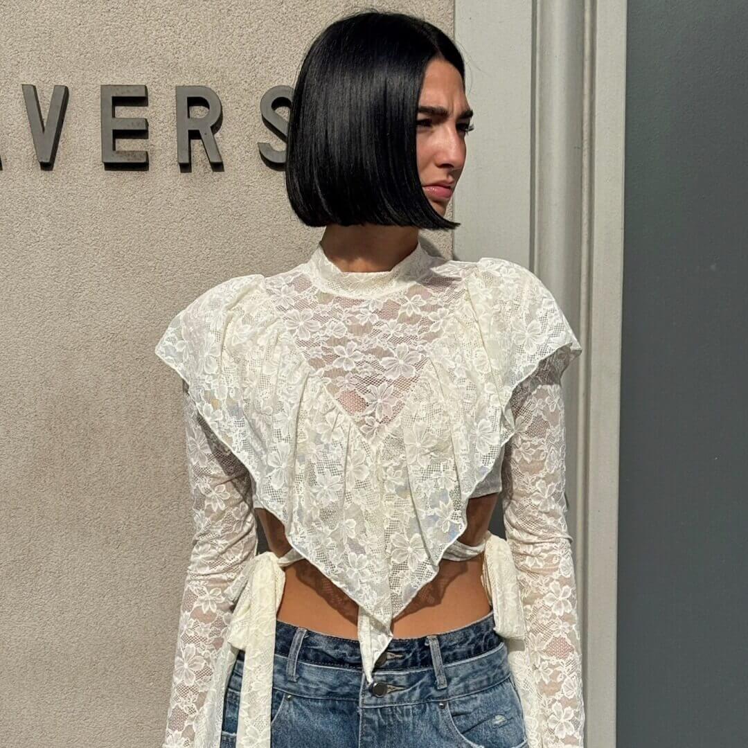 LM - Maglia Clelia pizzo avorio