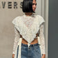 OF - Maglia Clelia pizzo avorio