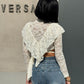 OF - Maglia Clelia pizzo avorio
