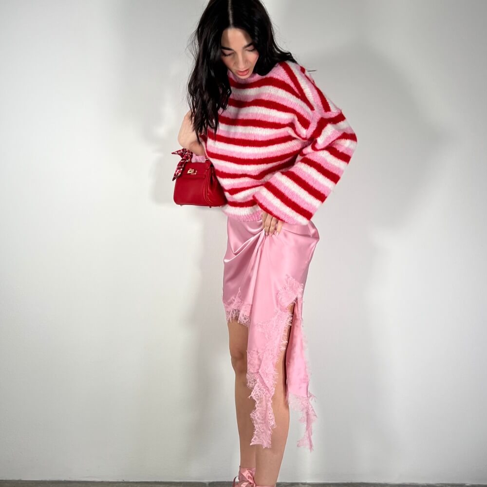 OF - Maglione Candy righe mix