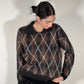 LM - Maglione Vicky quadri choco