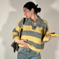 LM - Maglione Bee a righe giallo/grigio
