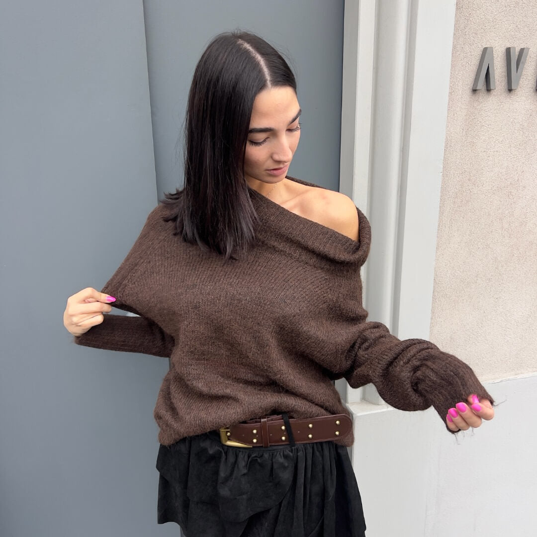 LM - Maglione Reverse marrone