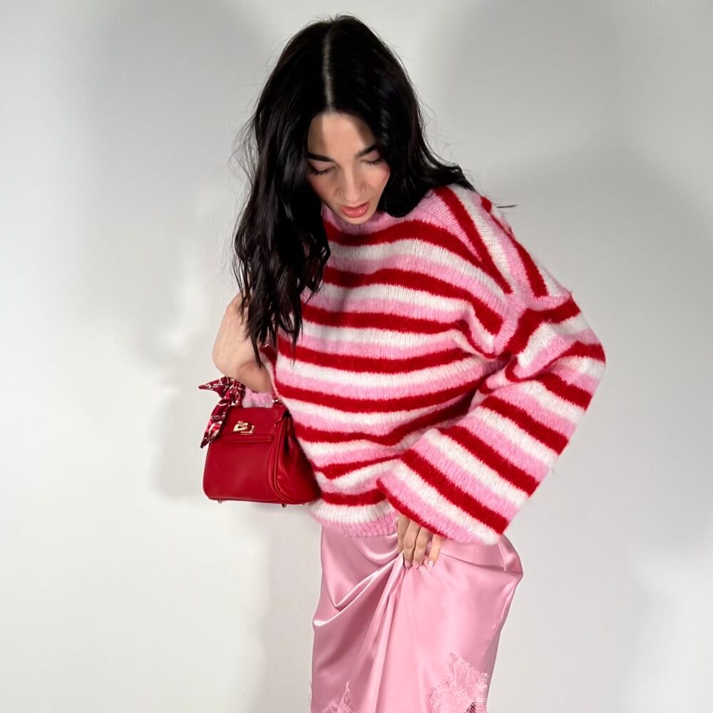 OF - Maglione Candy righe mix