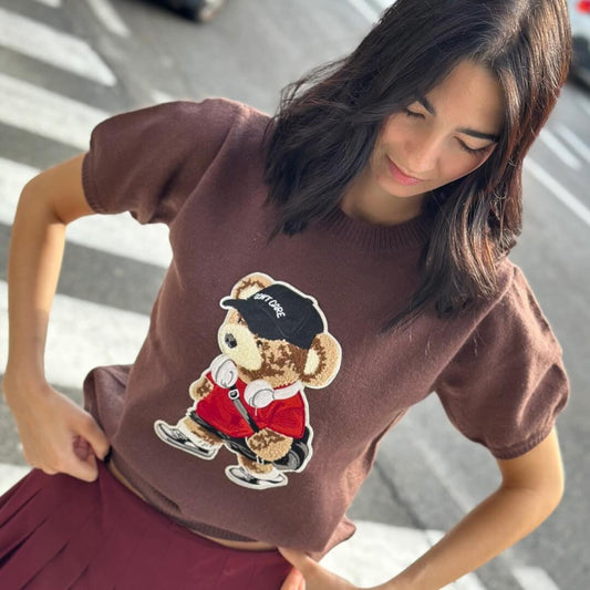 LM - Maglione Ferdinand teddy marrone