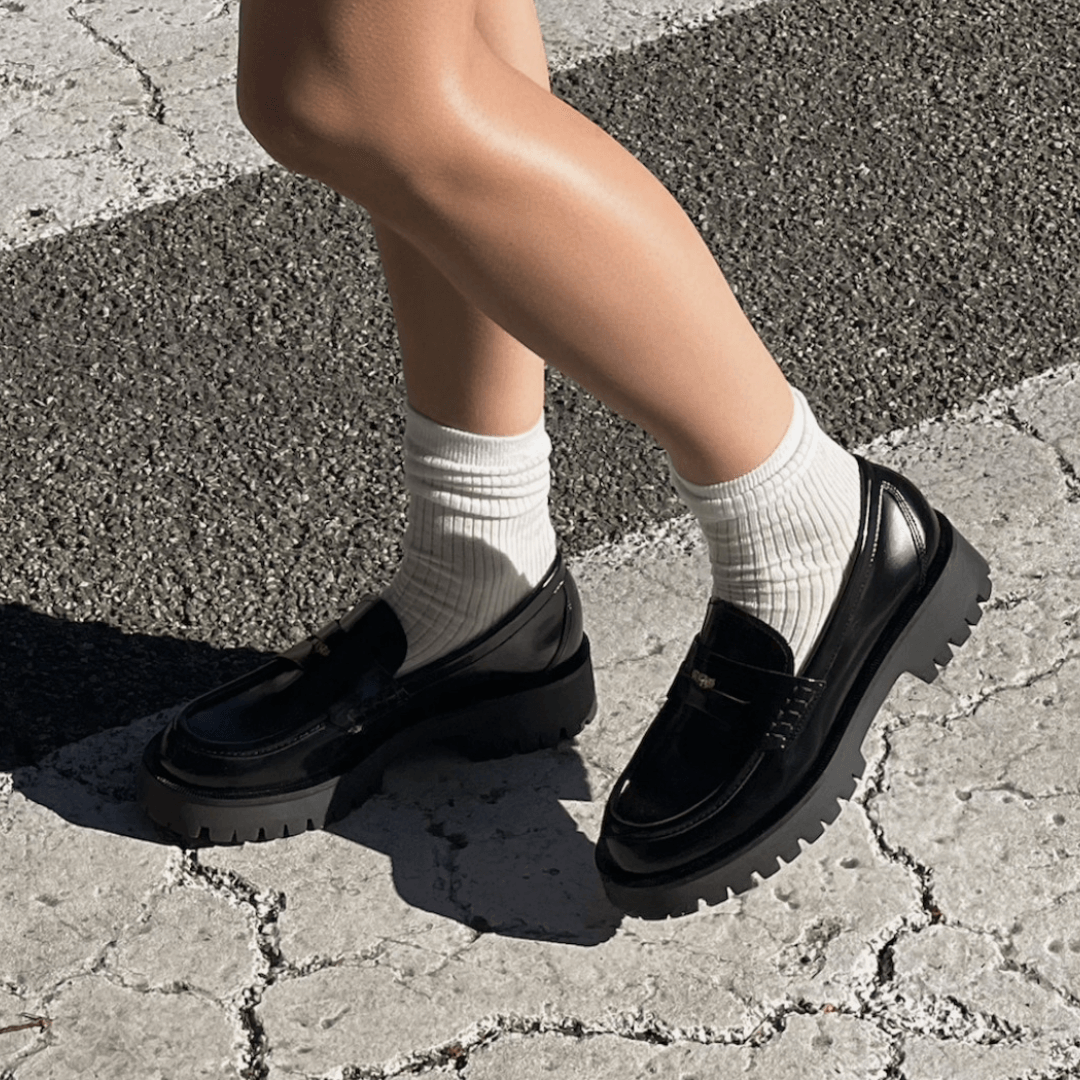 OF - Mocassino Mickey nero con moneta