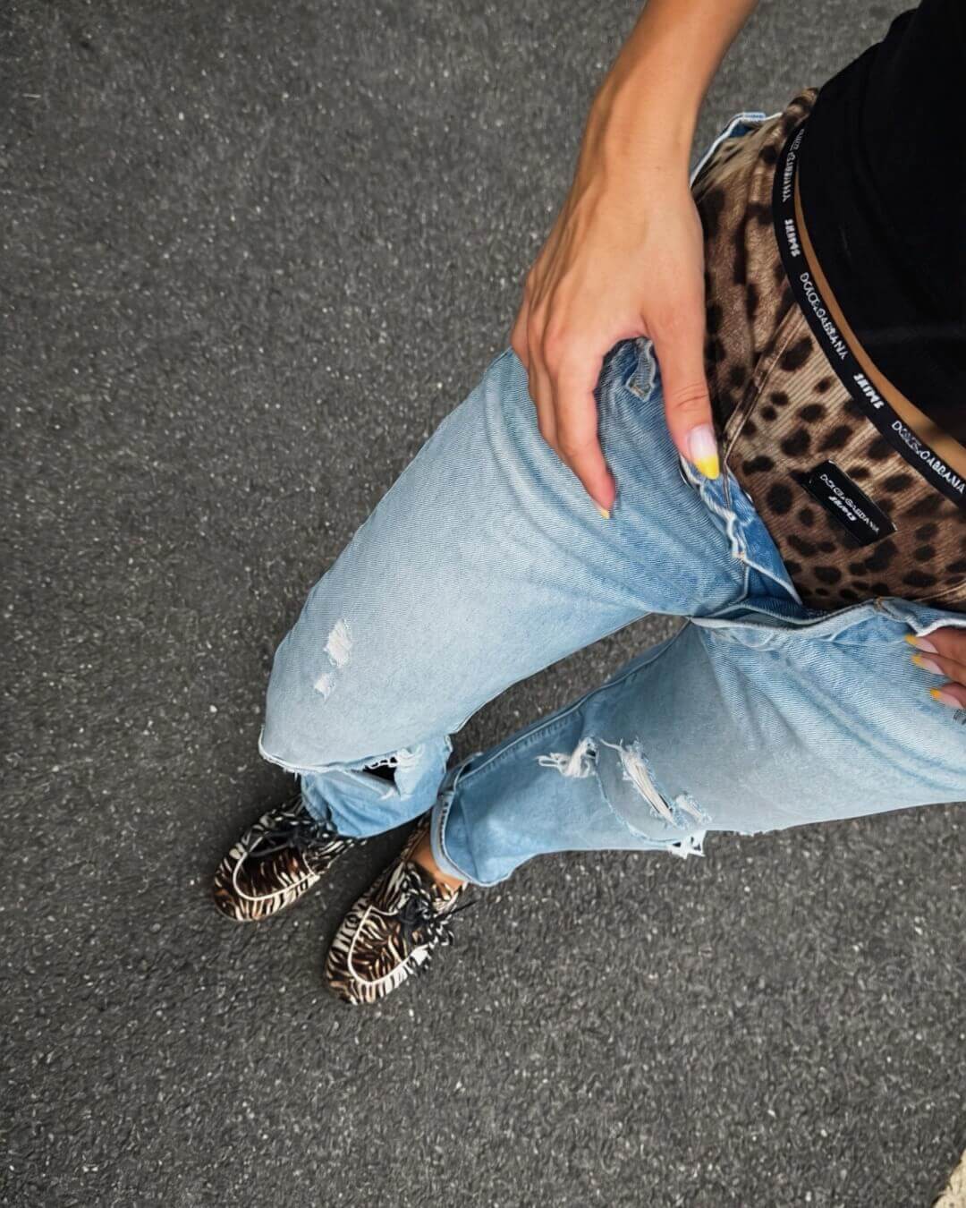 OF - Mocassino Zoe stringato animalier