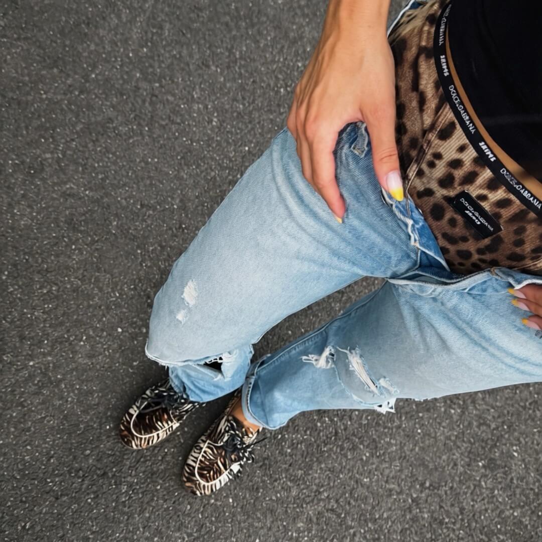 OF - Mocassino Zoe stringato animalier