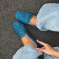 OF - Mocassino Atena strass turquoise