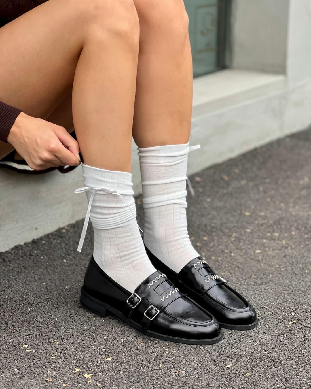 OF - Mocassino Gon nero con fibbie