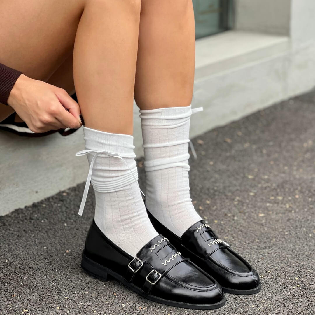 OF - Mocassino Gon nero con fibbie