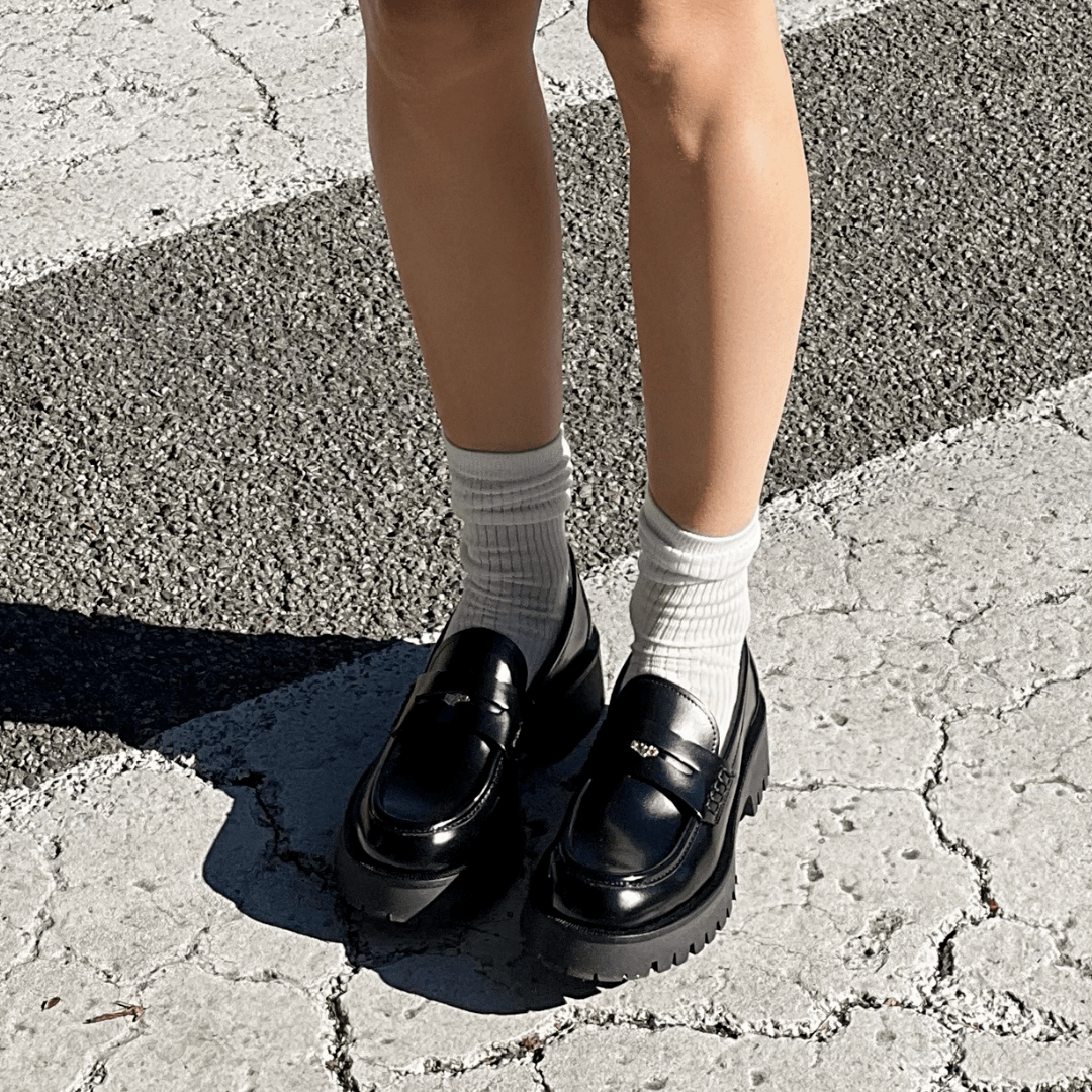 OF - Mocassino Mickey nero con moneta