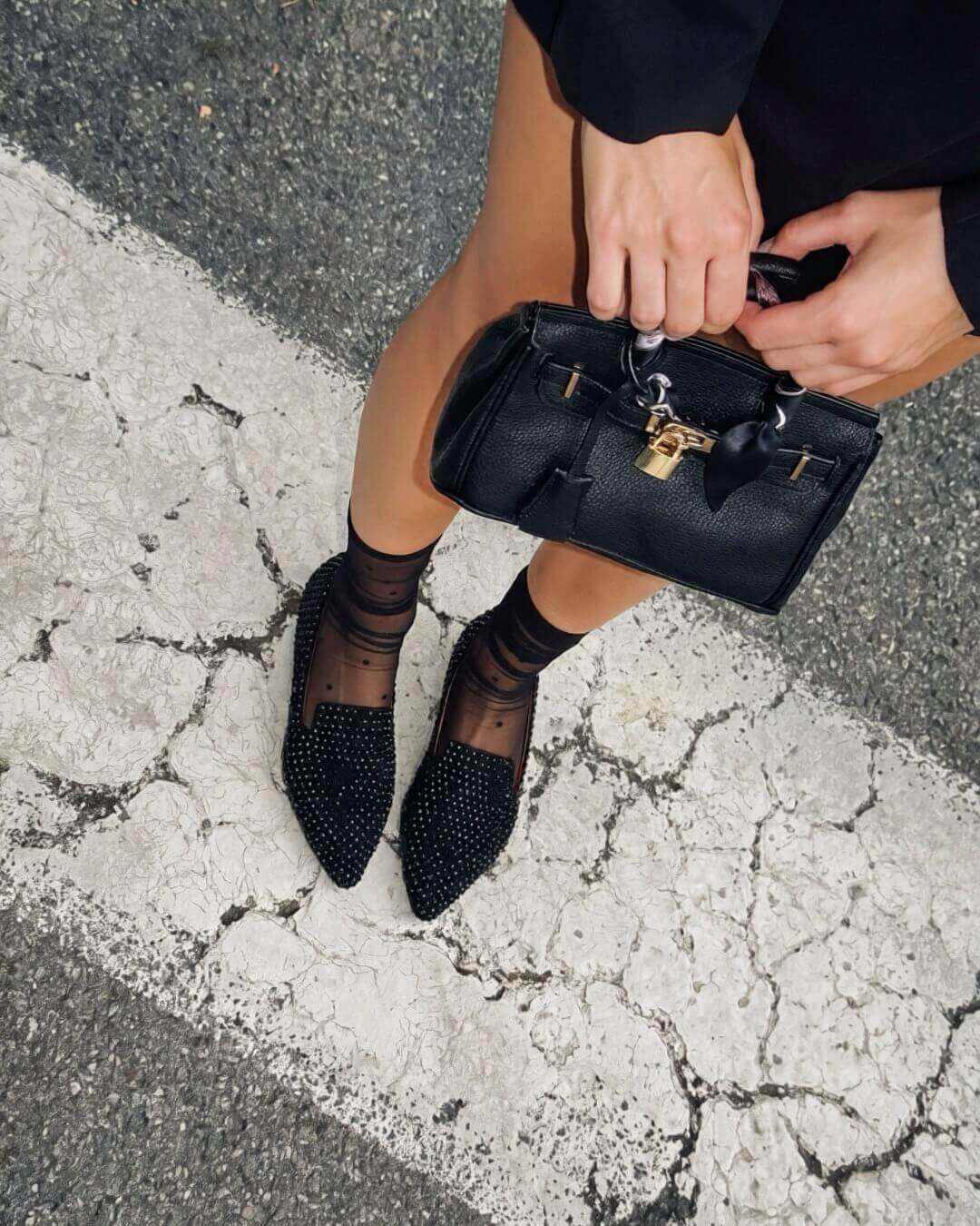 OF - Mocassino Missy strass black