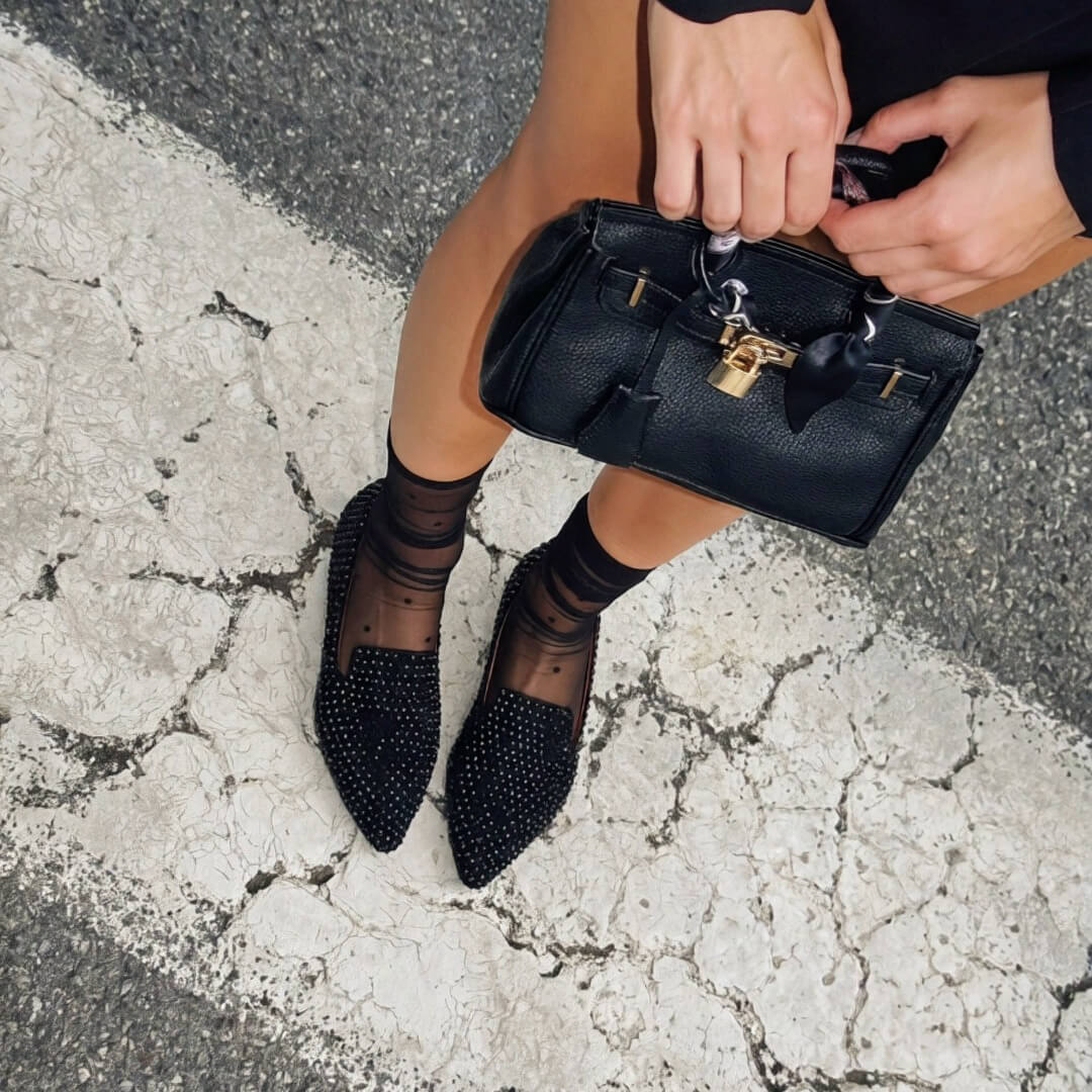 OF - Mocassino Missy strass black