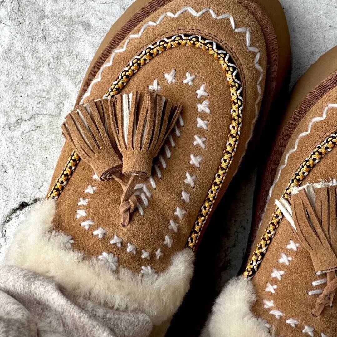 OF - NAN-KU Sabot platform Dawson DFH-15 camel