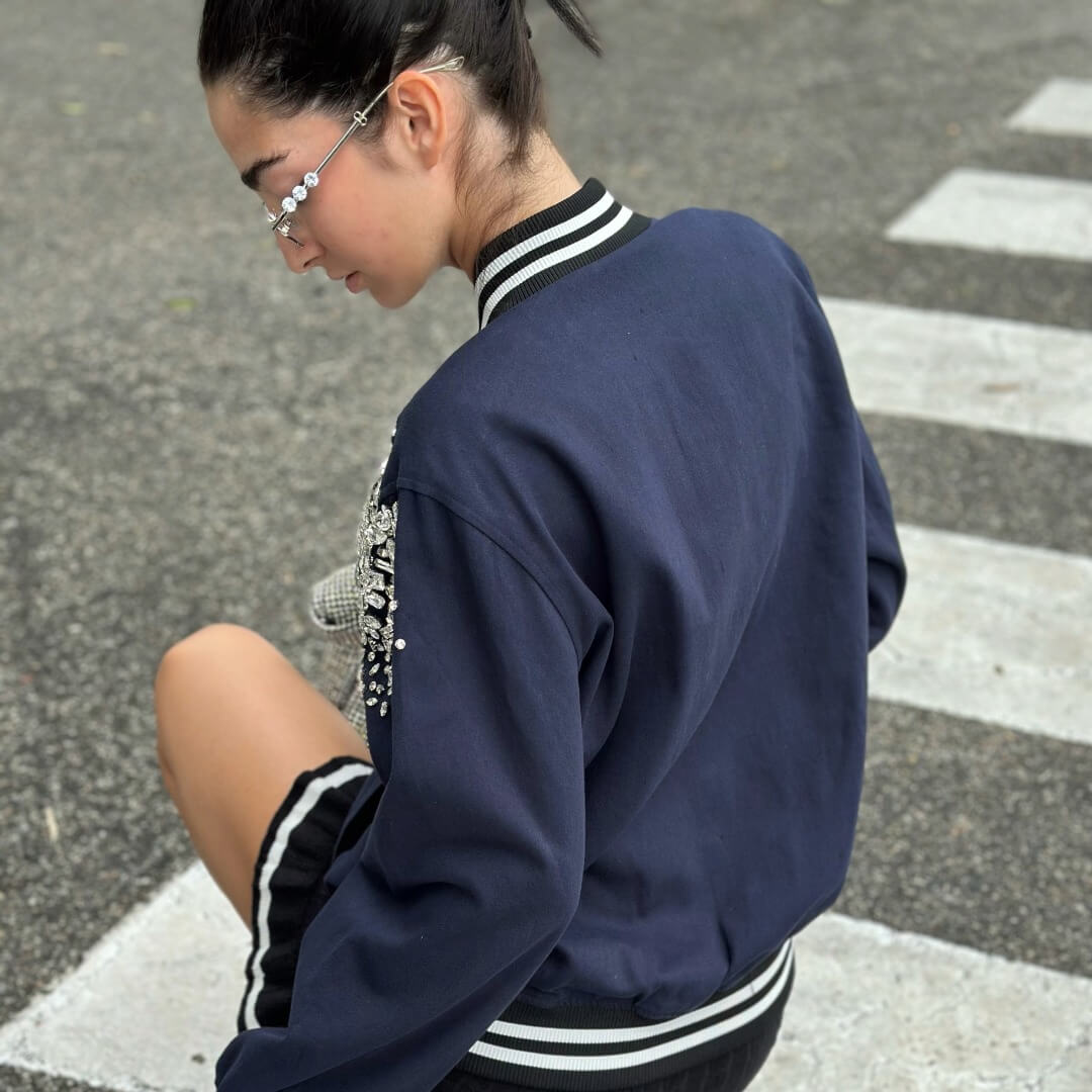 OF - ODI ET AMO Bomber Isaac prezioso blu