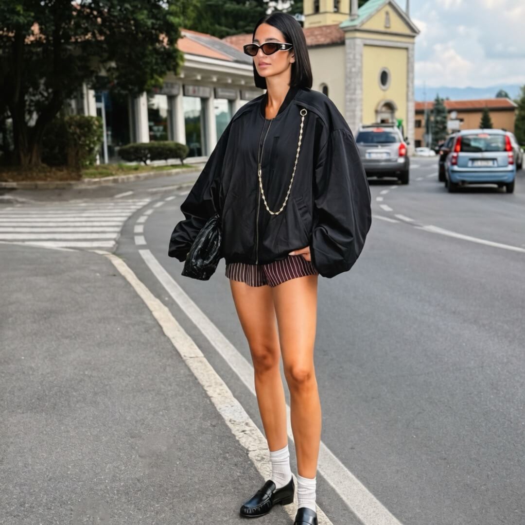 OF - ODI ET AMO Bomber Winnie oversize nero