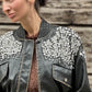 OF - ODI ET AMO Bomber Petra nero con strass