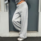 LM - ODI ET AMO Pantalone Oskar felpa grigio con strass