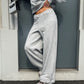 OF - ODI ET AMO Pantalone Oskar felpa grigio con strass