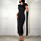 LM - ODI ODI Abito Follonica nero con strass