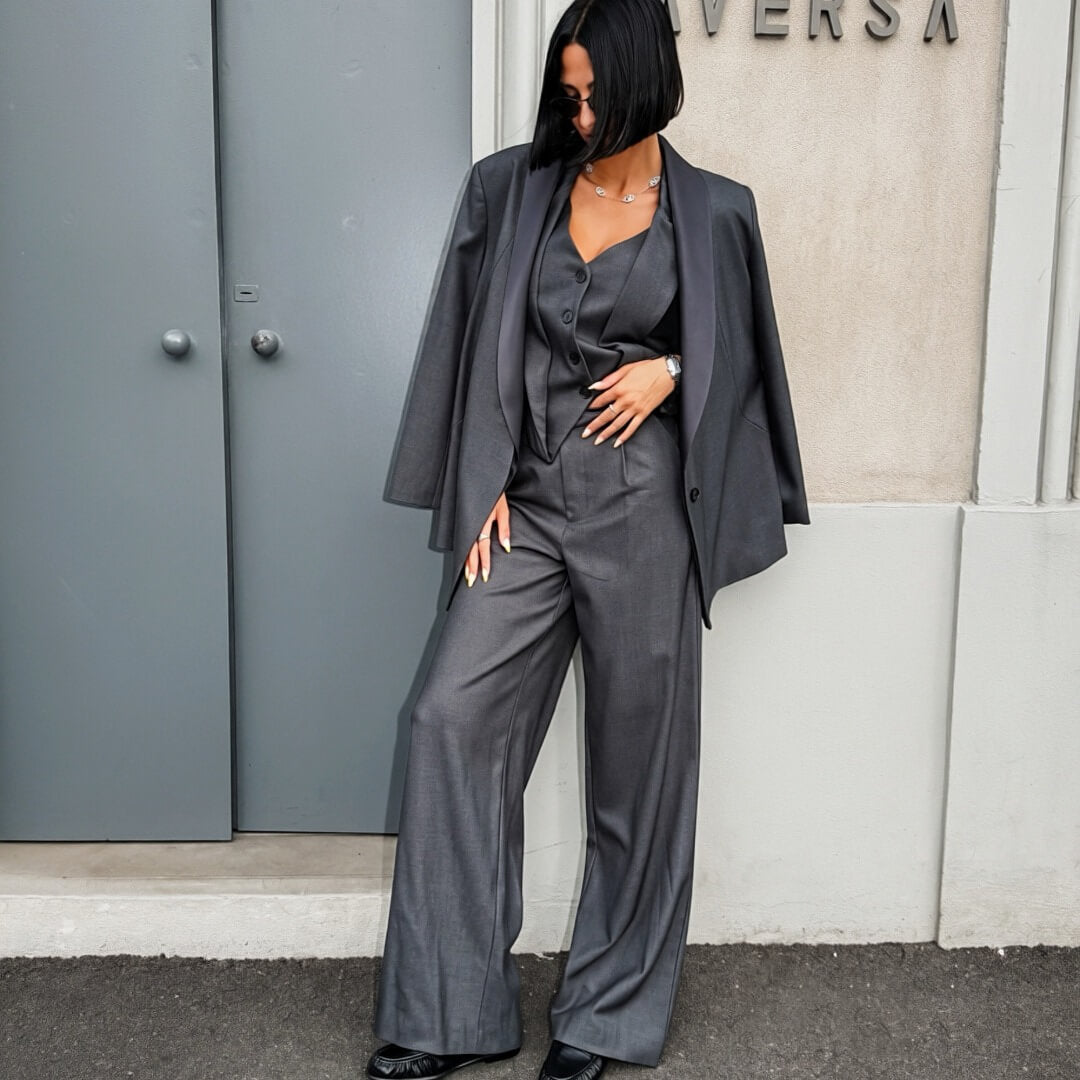 OF - LUMINA Pantalone Camille grigio