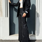 OF - Hinnominate Pantalone flare in frescolana nero
