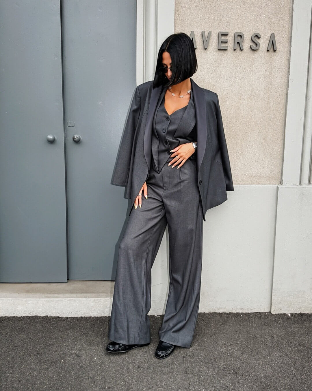 OF - LUMINA Pantalone Camille grigio