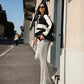 OF - LUMINA Pantalone Tanisha champagne strass