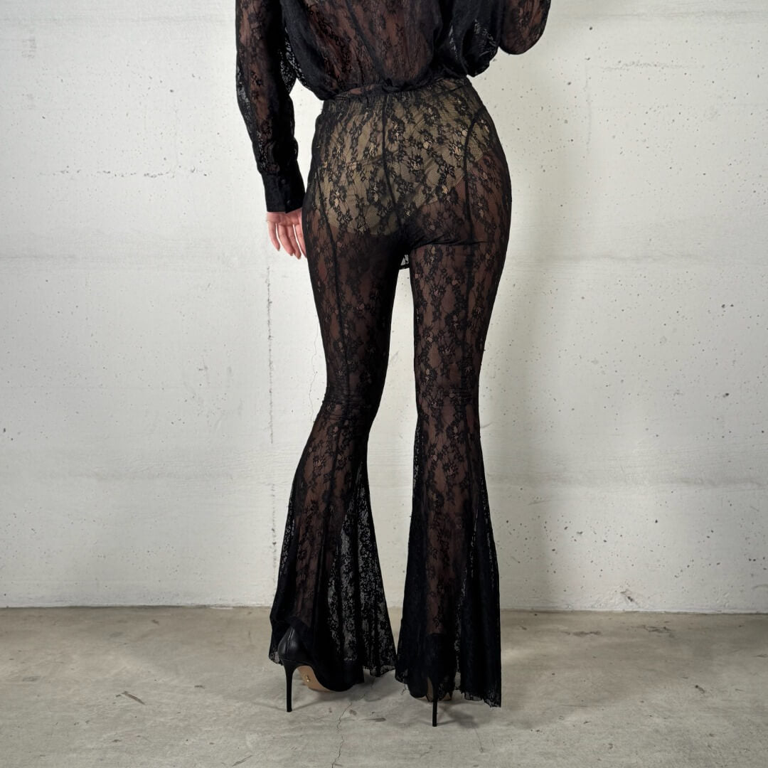 OF - ODI ODI Pantalone Olgiate pizzo nero