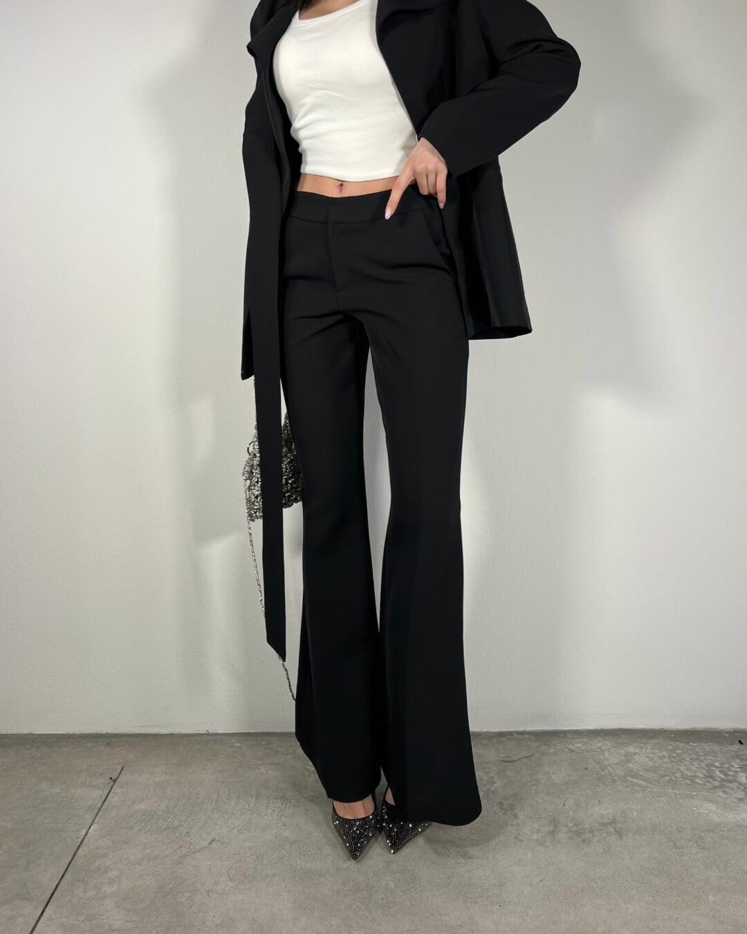 OF - LUMINA Pantalone Tex nero