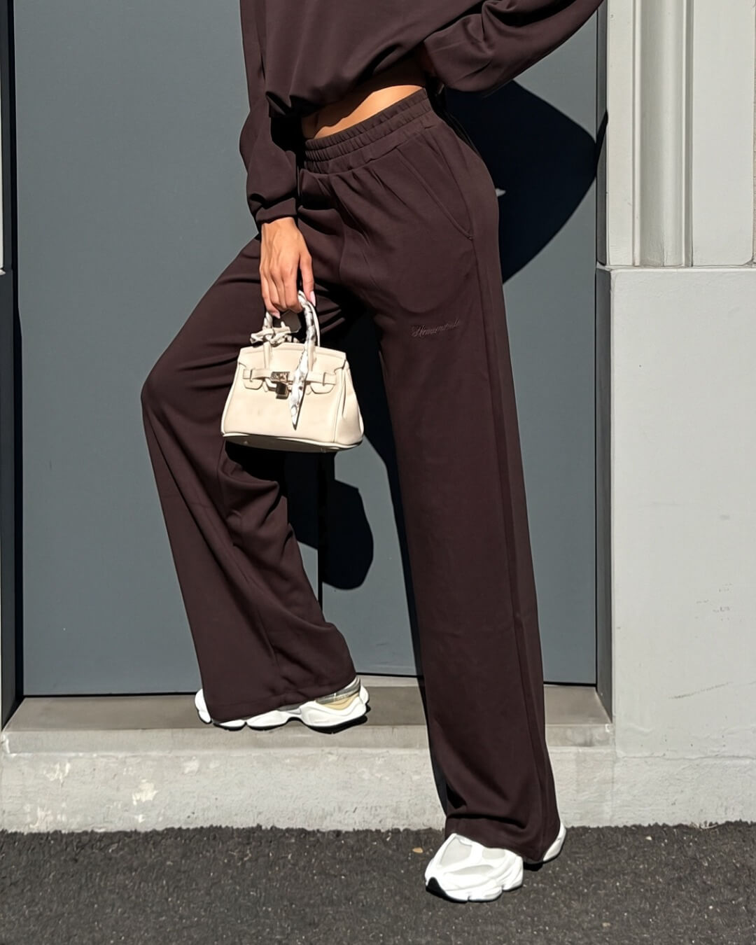 OF - Hinnominate pantalone palazzo viscosa marrone