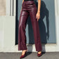 LM - Pantalone Ultimus ecopelle croco bordeaux