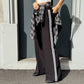 LM - Pantalone Nicolas nero con bande laterali