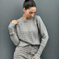 OF - ODI ET AMO Pullover Danai grigio con borchie