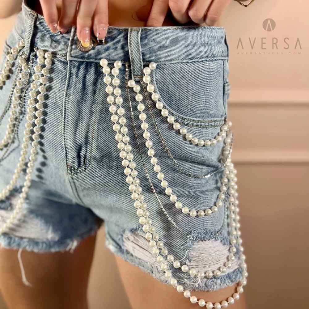 OF - Shorts Pearl denim