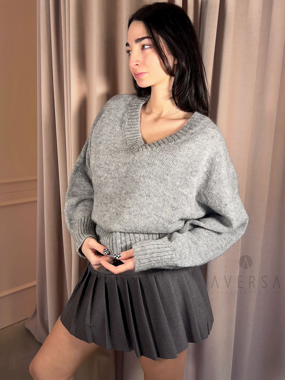 LM - Maglione Page grigio