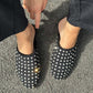 OF - Sabot Silva nero con strass