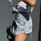 OF - Salopette Country denim con ciliegie