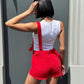 OF - Salopette Strawberry rosso