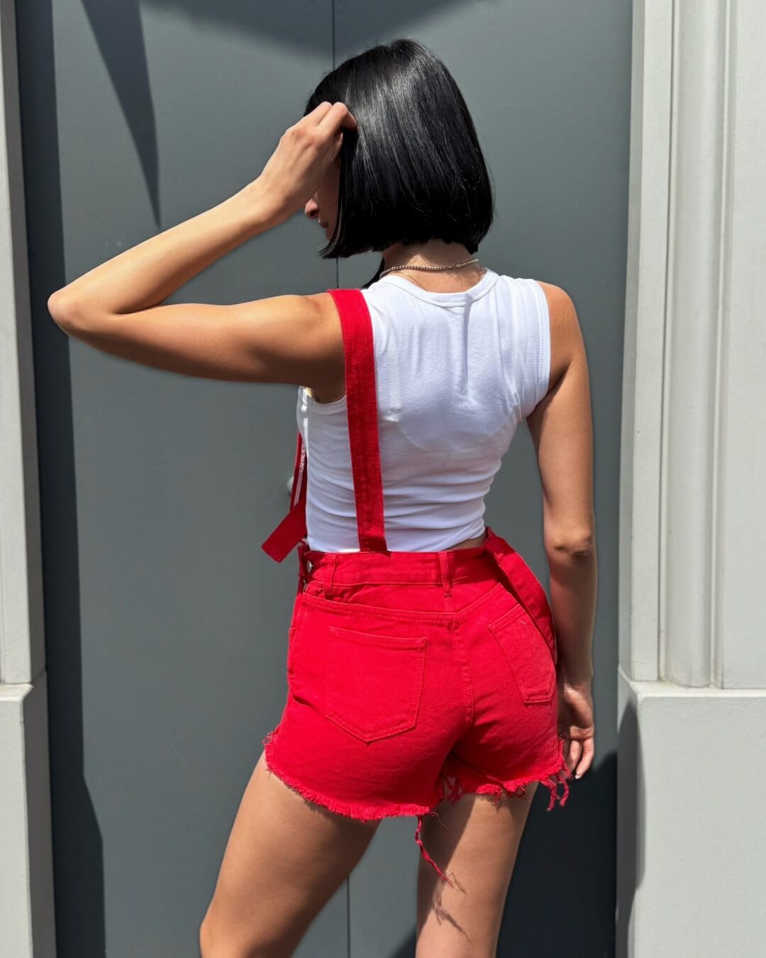 OF - Salopette Strawberry rosso
