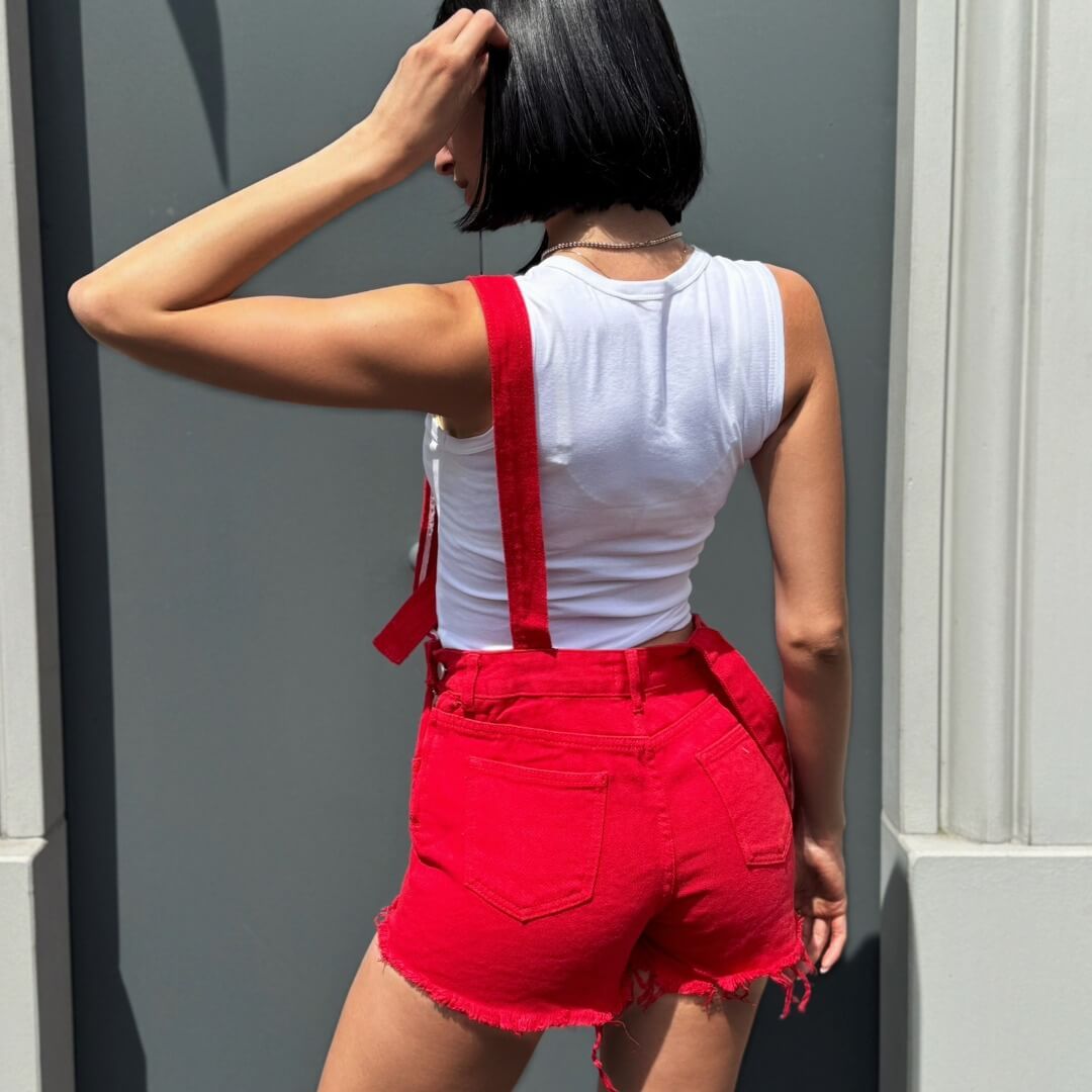 OF - Salopette Strawberry rosso