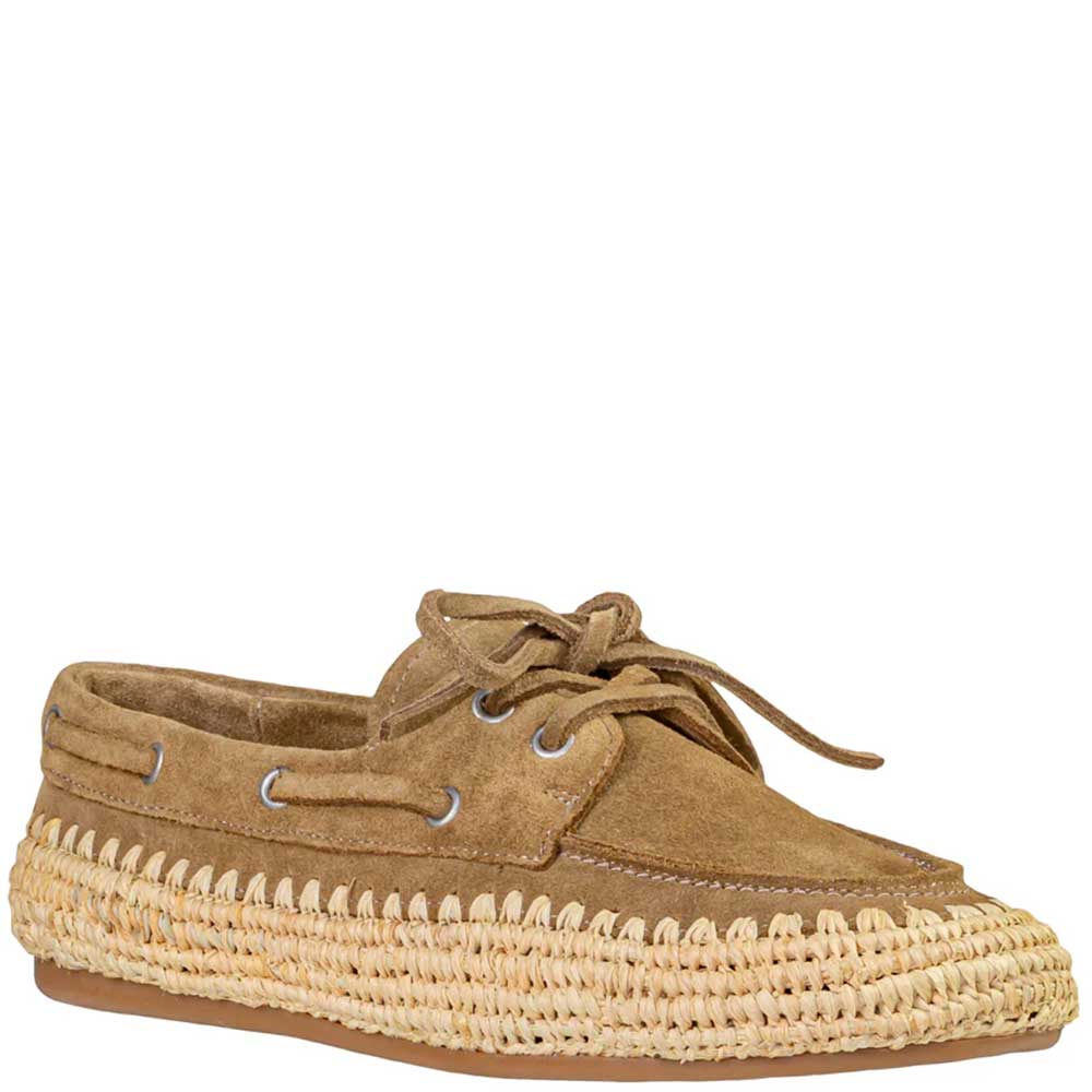 LM - Mocassino Maxi taupe e raffia