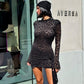 Abito Odette pizzo nero schiena nuda