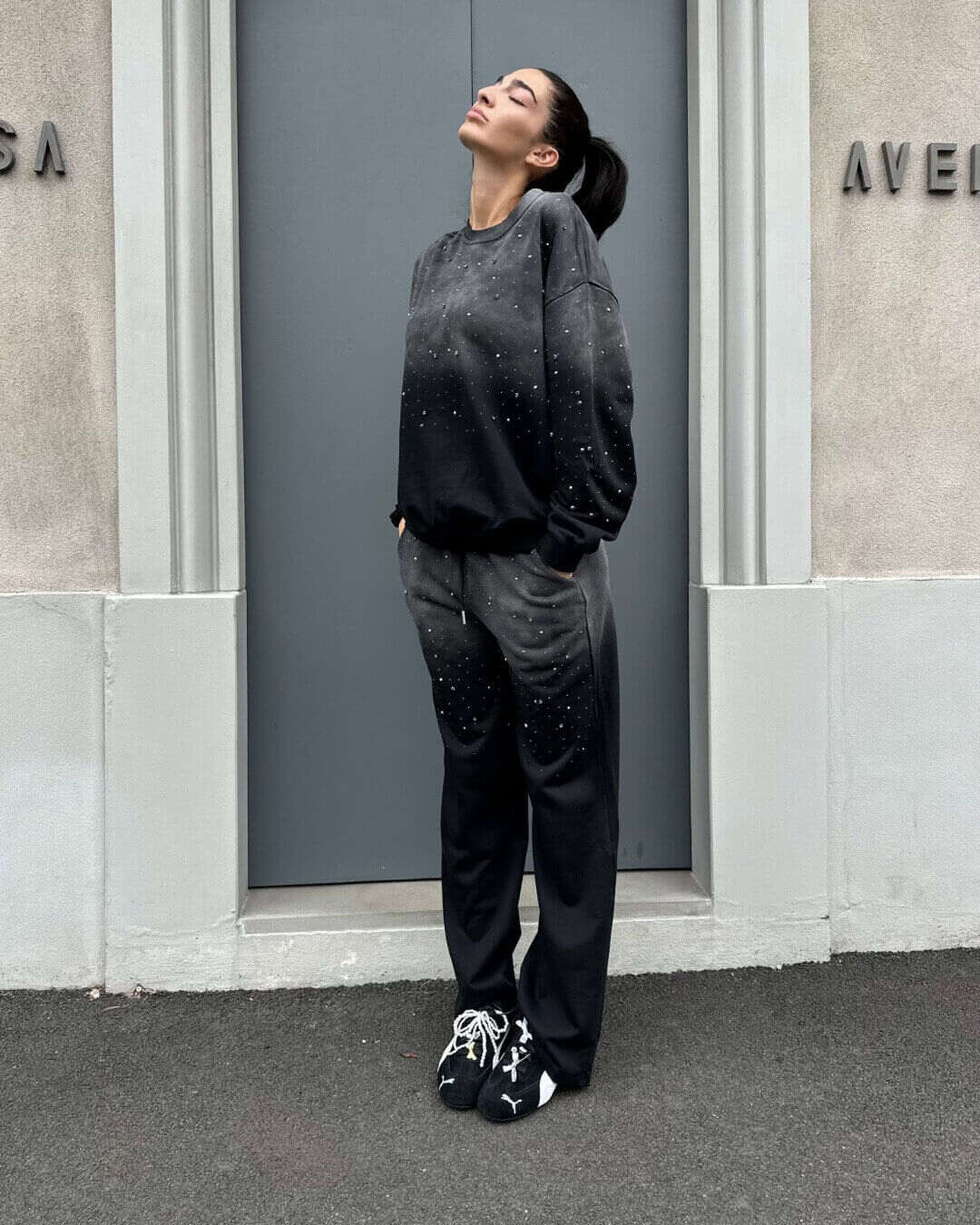 Set tuta Mistique sfumato con pietre