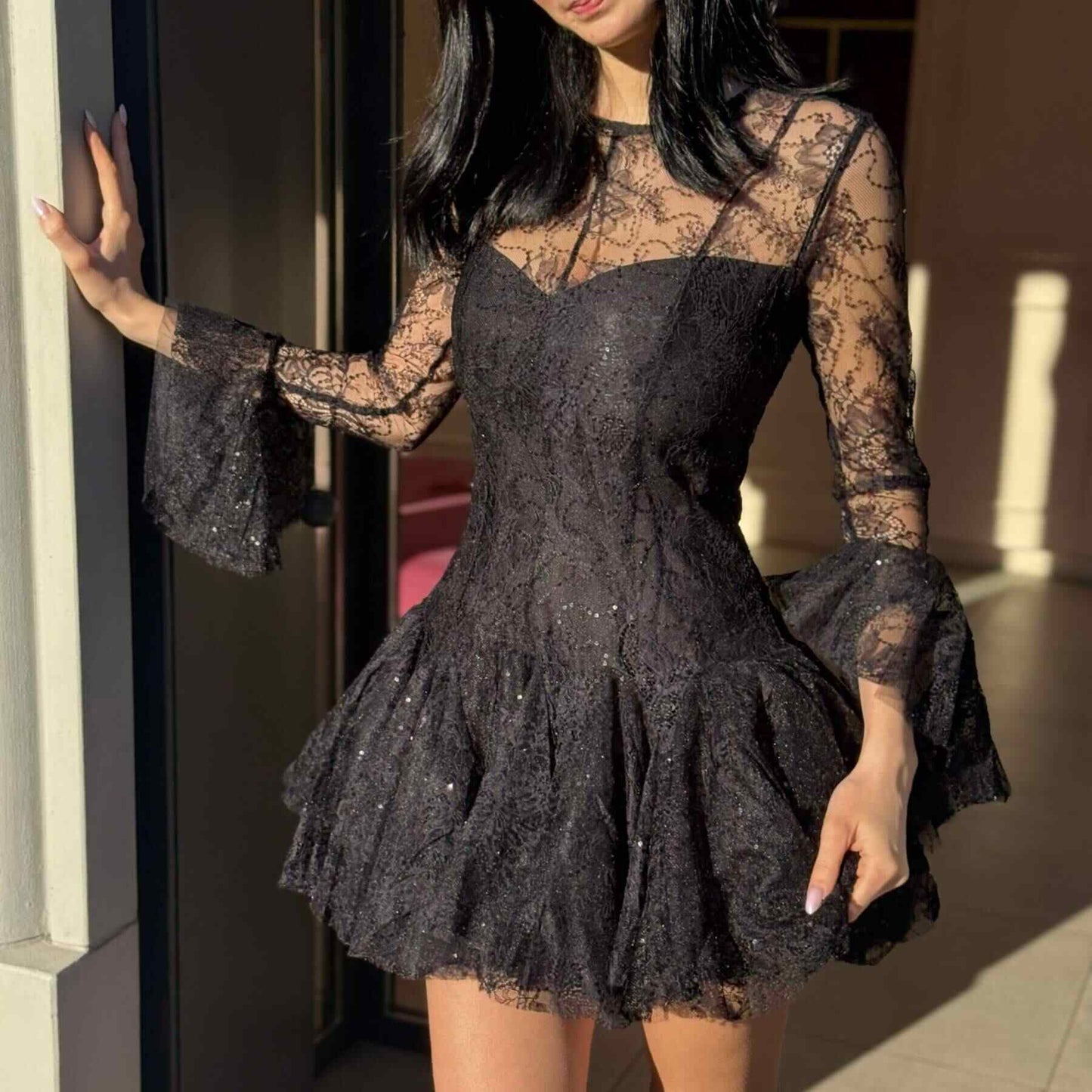 LM - Abito Catherine pizzo nero