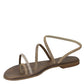LM - Sandalo basso Elisa strass oro mix