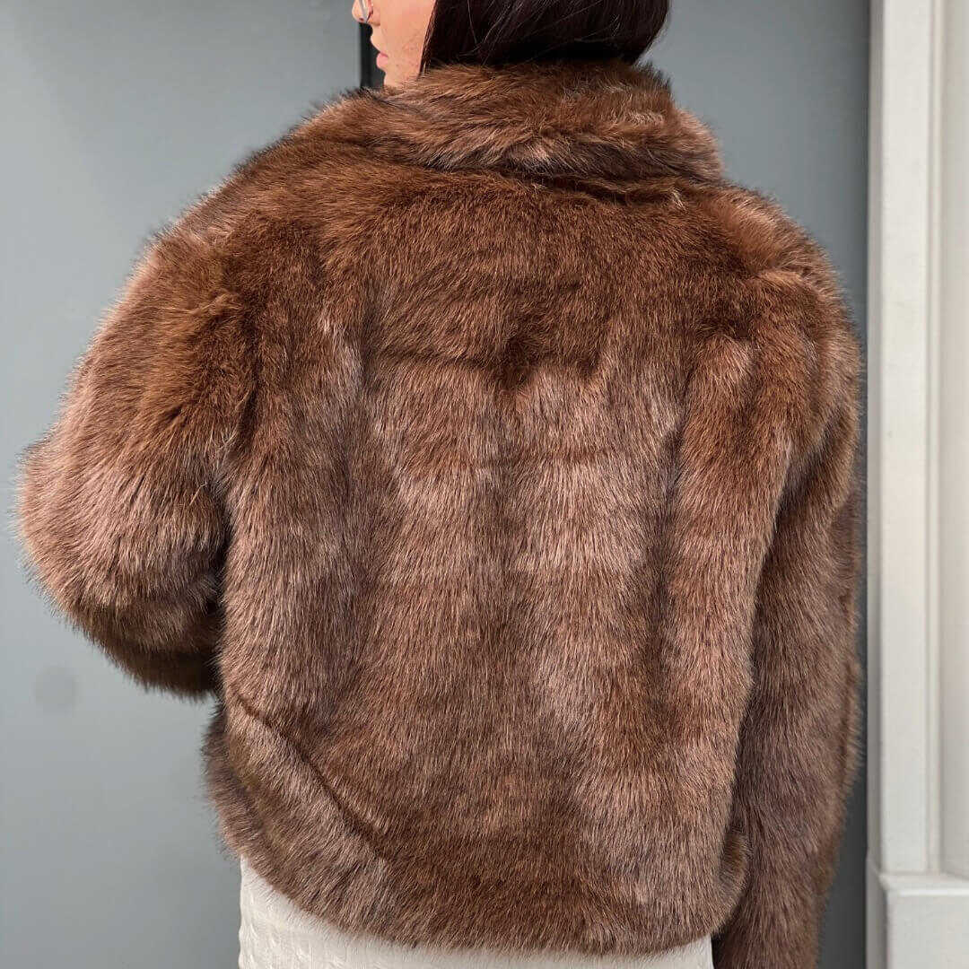 Ecopelliccia Loren marrone
